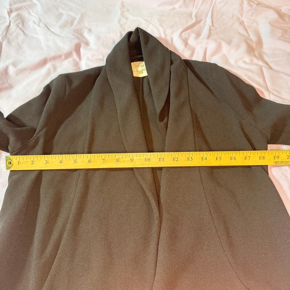Aritzia Wilfred Women's sz 0 Black Chevalier Open Blazer Jacket - Picture 7 of 9
